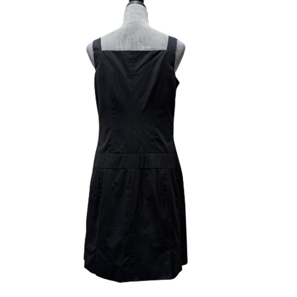 Marc Jacobs Black Button-Front Sleeveless Mini Dress Size 8 Cotton Silk Blend - Picture 9 of 12